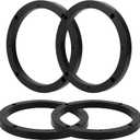 QWORK 6.5 inch Car Door Speaker Mounting Ring Spacer Adapter - ABS Plastic, 2 Pairs Universal 0.59 inch Depth Extender, Easy Installation, Suitable for DIY Audio Projects