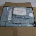 CHIXIN Oversized Bedspread Coverlet Set King Size - Lightweight Bedding Cover - Beautiful Stitching - 5 Piece Reversible Bedspread - Gorgeous Damask Paisley Pattern (King, Seaglass) (King/Cal King(120"x118"))