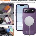 MOZOTER for iPhone Air Case with Kickstand,[Compatible with MagSafe] [12FT Military Grade Protection] Slim Translucent Matte Shockproof Phone Case,6.5",Purple