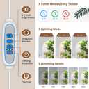 Aokrean Plant Grow Light, Full Spectrum 6.3in Plant Light for Indoor Growing, Height Adjustable 9.8"-37.4" with Auto Timer 6/12/16Hrs, 3 Optional Spectrums, 5 Brightness, Wood Grain Desk Growing Lamp