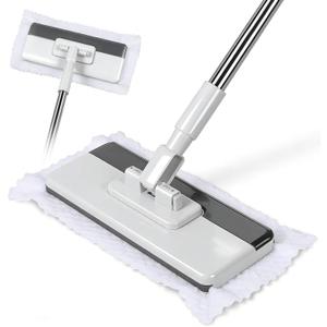 Masthome Clamp Mop Compatible with Swiffer Wet Jet Mops, 50" Stainless Steel Handle Mini Mop for Hardwood, Tile, Laminate, Marble, Wall, Window, Multi-Surface Floor Cleaning