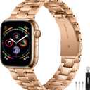 JOYOZY Compatible Apple Watch Band 49mm 45mm 44mm 42mm 41mm 40mm 38mm, Upgraded solid stainless steel Metal Watch band for iWatch Series Ultra SE 8 7 6 5 4 3 2 1 for men women