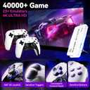 2025 Upgraded Retro Gaming Console, 4K HDMI Video Game Consoles with 40,000+ Games & 23 Emulators, Plug and Play Video Gaming Stick (128G)