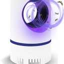 Fan Powered Fruit Fly Trap Flying Insect Traps Indoor Bug Catcher for Mosquitoes Gnats Fruit Flies Mosquito Killer Effective Blue & UV Light (1, White)