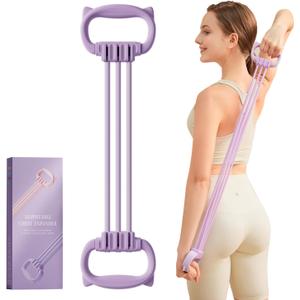 Resistance Bands with Handles, Single Resistance Bands, Exercise Bands with Comfortable Handles, Resistance Training, Physical Therapy, Home Workouts, Fitness, Pilates