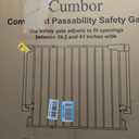 Cumbor 29.243" Baby Gate for Stairs, Hardware Mounted (Drill Required), Expandable No Bottom Bar Dog Gate, Auto Close Extra Wide Walk Thru, Pet & Toddler Proof Gate, Top & Bottom of Stairways(Black)