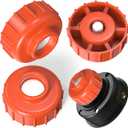 3 Pack Spool Retainer Bump Knobs Trimmer Replacement Parts Trimmer Thread Head Bump Knobs (Red,Left)