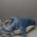 39.3-Inch SharkPlush Toy Giant SharkStuffed Animal Soft SharkPillow Cushion Shark Plush Pillow Chubby Stuffed Shark Toy Bedtime Gift Throw Pillow for Home Room Dcor Kids (X-Large)