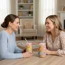 2 x Easter Bunny Glass Cup with Lid and Straw, 16 oz Iced Coffee Glass Tumbler, Cute Bunny Cup for Cold Drinks, Easter Basket Stuffers, Easter Gifts for Women Girls Teens