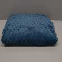 FY FIBER HOUSE Fleece Throw Blanket for Couch 300GSM Super Soft Plush Fuzzy Blankets Lap Blanket for Office Sofa, 50x60 Inches, Storm Blue