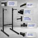 Adjustable Height Dip Bar Station, Multi-function Dip Station Pull Up Bar Full Body Strength Training Workout Fitness Equipment for Tricep Dips, Heavy Duty Dip Station for Home Gym