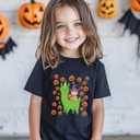 Halloween Shirts for Kids Toddler Boys Girls Pumpkin Shirts Ghost T-Shirts Clothes Short Sleeve Cotton Tee 2-8T (Black)