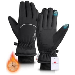 rivmount Winter Gloves with Waterproof/Touchscreen/Warm, Thermal Snow Glove for Cold Weather Running, Ski, Cycling, Women Men
