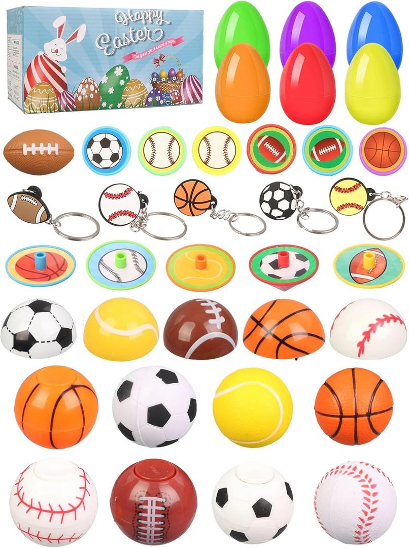Easter Surprise Egg Toys - 32 Eggs with Balls Kids Party Favor School Classroom Prizes for Classmate Teens Boys Blind Mystery Box Fillers Easter Surprise Egg Toys - 32 Eggs with Balls Kids Party Favor School Classroom Prizes for Classmate Teens Boys Blind Mystery Box Fillers