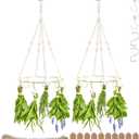 2pack Herb Drying Rack With Golden Herb Dryer Hooks, Hanging Rack With Wooden Balls, Golden Color