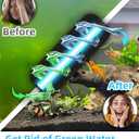 COOSPIDER Aquarium Filter U-Very Suitable for 10-45 Gallon Tank, 158GPH Small Fish Tank Filters for Green Control, Powerful Internal Submersible Pump for Turtle Tank, Air Supply & Oxygen Enhancement