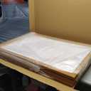 HOURIA Modern Boho Orange Geometric Framed Canvas Wall Art Set,Abstract Bohemian Arch Line Shape Decor,Mid Century Terracotta Sage Green Palm Leaf Botanical Artwork for Living Room,Farmhouse-16"x24"x3