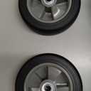 2 Pack 8 Inch Solid Rubber Replacement Wheels, Flat Free Hand Truck Tires with 5/8" Axle, Hand Truck Replacement Wheels for Cart, Wagons, Wheelbarrow, Dolly, Trolley, 330 lbs Max Load