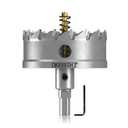 TCT Hole Saw Set, 3" (76mm) Heavy Duty Tungsten Carbide Tipped Hole Cutters for Stainless Steel Mild Steel Copper Iron Brass Plastic and More, with Titanium-Plated Pilot Drill Bits