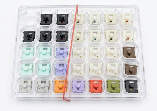 GATERON Low Profile Keyboard Switches Series, Jade Pro Chocolate Banana Grey Heron Switches Compatible for Low Profile Gaming Keyboard