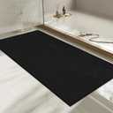 Chakme Bathroom Rugs Mat 47x24, Ultra Thin Non Slip Bath Mat Quick Dry Absorbent Bath Mat for Bathroom Floor, (Black, 47"x24")