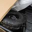 Garden Cart Utility Yard Cart with Steel Frame, 600 Pound Capacity Dump Wagon, and 10 Inch Tires for Lawn, Gardening, Construction - Black