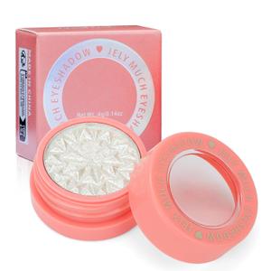 White Shimmer Eyeshadow Pot  Brightening Inner Corner Highlighter, Waterproof, Lightweight Cream Texture, No Creasing or Fading