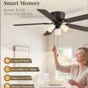 Fanbulous 52" Flush Mount Ceiling Fan with 3 Lights, DC Motor, Oil Bronze