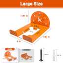 Garage Organizer Trimmer Rack, 4 Pack Weed Eater Hanger for Wall, Garden Power Tool Hanger Weed Whackers Holder Wall Mounted for Grass Trimmer, Hedge Trimmer, Garage Trimmer, Orange