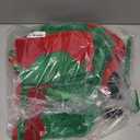 11 Pcs Women Christmas Elf Costume Set Costume Dress Xmas Festive Outfit with Elf Ears Hat Shoes (Green)