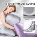 19 Momme 100% Mulberry Silk Pillowcase (Pillow Cap Style) Standard & Toddler Size, Easy On/Off for Travel & Home, Cooling Smooth for Hair & Skin, Quick-Dry,Silver Gray