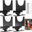 Tlence 4 Pack Angle Grinder Holder, Wall Mount Bracket for 5 inch Grinder, Polisher Storage Rack Stand with Cord Hook, Garage Tool Hanger for Angle Grinders Impact Wrench Cutters Waxing Machines