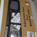 Adjustable Height Mobile Computer Desk for Small Space Rolling Writing with Wheels Corner Home Office Study Portable Bedrooms Work Desk Standing Desk Sizes 31.5X15.7 Inches Black C