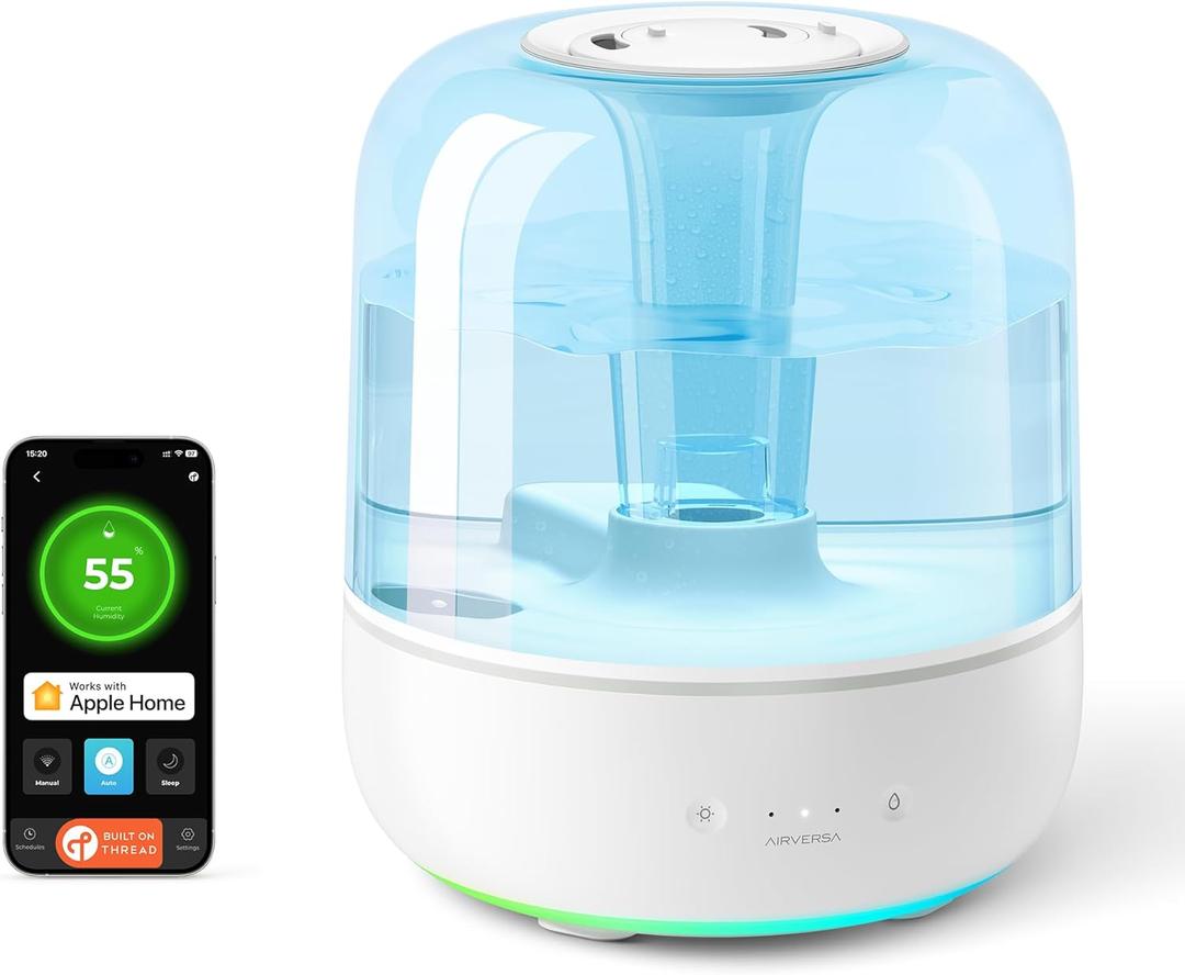 Humidifiers for Home Bedroom Large Room 5.5L Cool Mist for Indoor Use Dazzling Lighting Effects (Ice Blue, Humelle AH1)