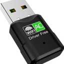 USB WiFi Adapter for Desktop PC, RENGOGA 600Mbps Dual Band 2.4G 5.8G Wireless WiFi Adapter for Laptop, Wireless Network Support Windows 11/ 10/ 8/ 7/ Xp, USB Dongle for PC