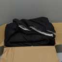 Basic Beyond Queen Comforter Set - Black Comforter Set Queen, Reversible Bed Comforter Queen Set for All Seasons, Black/Grey, 1 Comforter (88"x92") and 2 Pillow Shams (20"x26"+2")