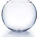 WGV Bowl Glass Vase, Diameter 6", Height 5", Open Width 4", (Multiple Sizes Choices) Clear Bubble Planter Terrarium Fish Bowl for Wedding Event Home Decor, 1 Piece (VBW0006)