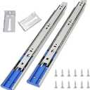 10 Pairs of 22 Inch Soft Close Drawer Slides 3-Section Full Extension Ball Bearing Side Mount 100LB Capacity Drawer Rails with Rear Mount Brackets