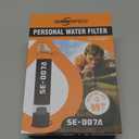 Personal Straw Water Filter to purify Water, Emergency Water Straws Portable Gear for Hiking, Camping, Travel, Fishing, Outing and Emergency Preparedness （2 Water Filters + 1 Filter Cartridge）