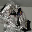 Astronaut Costume Adult Silver Spaceman Suit for Men Women Halloween Pretend Role Play