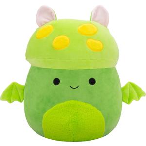 Squishmallows Original 14-Inch Earling Neon Green Mushroom Bat - Official Jazwares Plush (Large)
