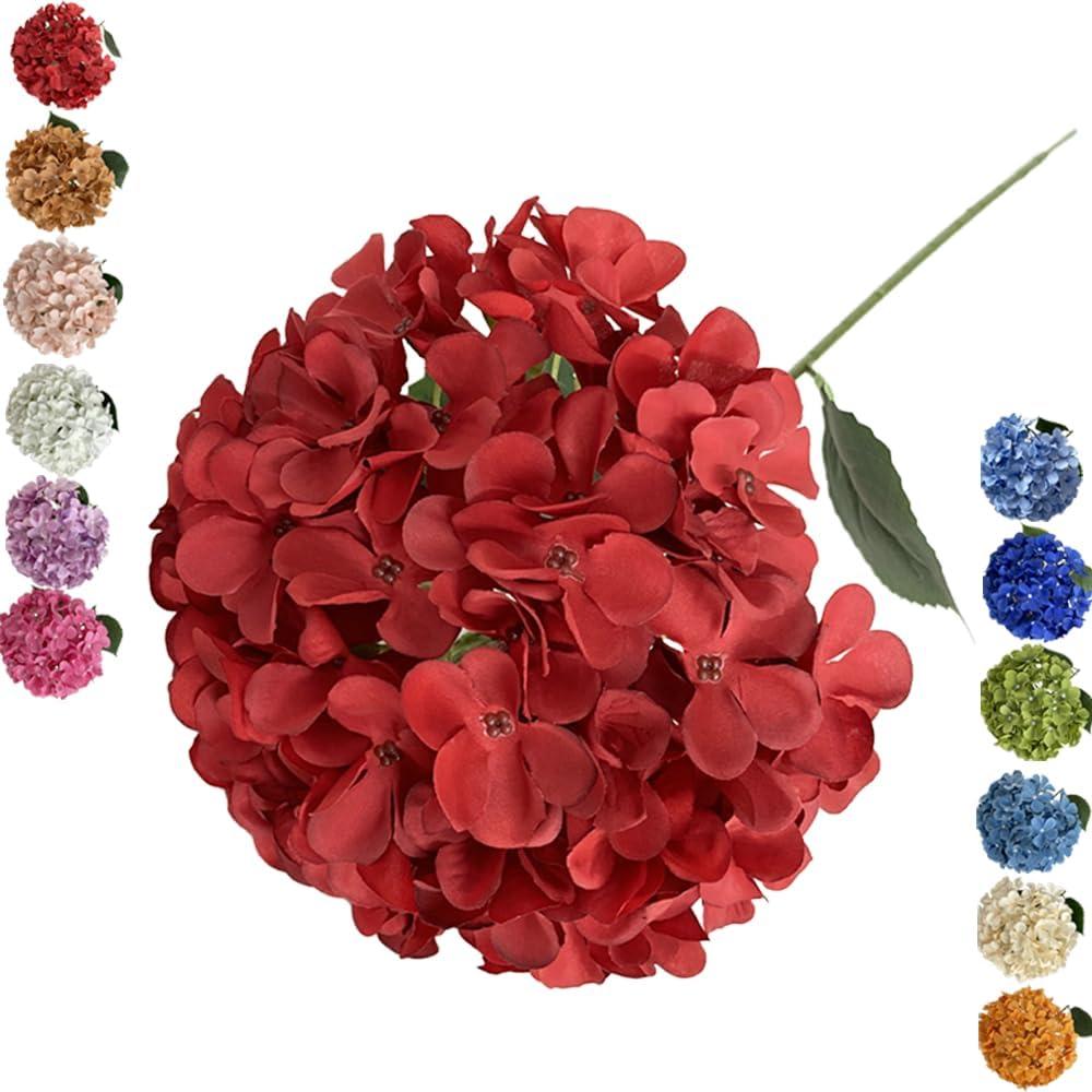 Fortuneh Outdoor Artificial Hydrangea Flowers, Fake Flowers, Fake Hydrangeas, Centerpiece Table Decorations, Uv Resistant, Windproof, for Wedding, Waterproof, Outdoor (Style-A,10PCS)