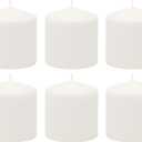 Stonebriar Unscented White Tall Pillar Candles, 18 Hour Burning Candle Pillars, Perfect for Decor, Weddings, Emergencies 3" X 3", 6 count