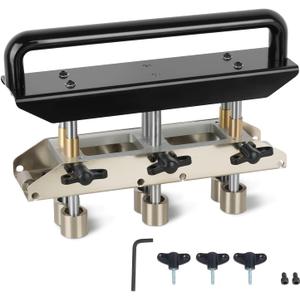 Three-Station Edge Roller Bender, 0-90 Bending Angle, Hand Tools Standing Seam Roofing Tools Adjustable for Making 5/8" to 4" (16 to 102 MM) Bends in 29 to 22-Gauge Steel (Silver)