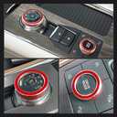 LECART Car Interior Accessories Fit for Ford Explorer 2024 2023 2022 2021 2020 PRND Shift Knob & Drive Mode Knob Covers Auto Decoration Stylish Metal Decal Decor Trims Red 2Pcs