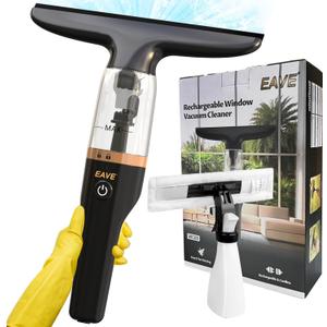 Rechargeable Window Vac, Electric Window Vacuum Squeegee, with 11 in. Squeegee Blade, Cordless Window Vacuum Cleaner Set for Cleaning Windows, Shower Doors, Mirrors, Tiles