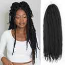 Vustbeauty Marley Twist Braiding Hair 24 Inch Marley Twist Hair Long Cuban Twist Hair 8 Packs Afro Kinky Curly Twist Crochet Hair Synthetic Marley Hair Extensions (24 Inch 8packs, 1B)