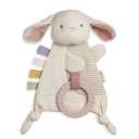 Itzy Ritzy - Bitzy Crinkle Sensory Toy Bunny with Crinkle Sound for Babies & Toddlers - Features Soft Braided Teething Ring & Textured Ribbons, Designed for Ages 0 Months and Up, Bunny