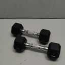 PAPABABE HEX Dumbbell Set 2.5-125lb, Rubber Encased Home Gym Dumbbells, Exercise & Fitness Weights Dumbbells for Women & Men, Hand Weight for Strength Training 7.5lb