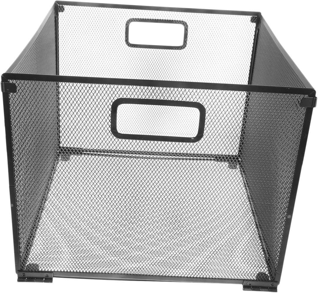 Metal File Holder for Desk Storage Basket Mesh Office Magazine Basket Hanging File Box for Organizing